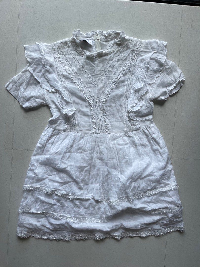 Sir the label lucille embroidered ruffle mini store