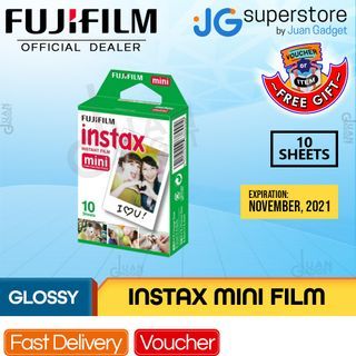 Fujifilm Instax Mini Glossy 10 Sheets Film Expiration November 2021  | JG Superstore