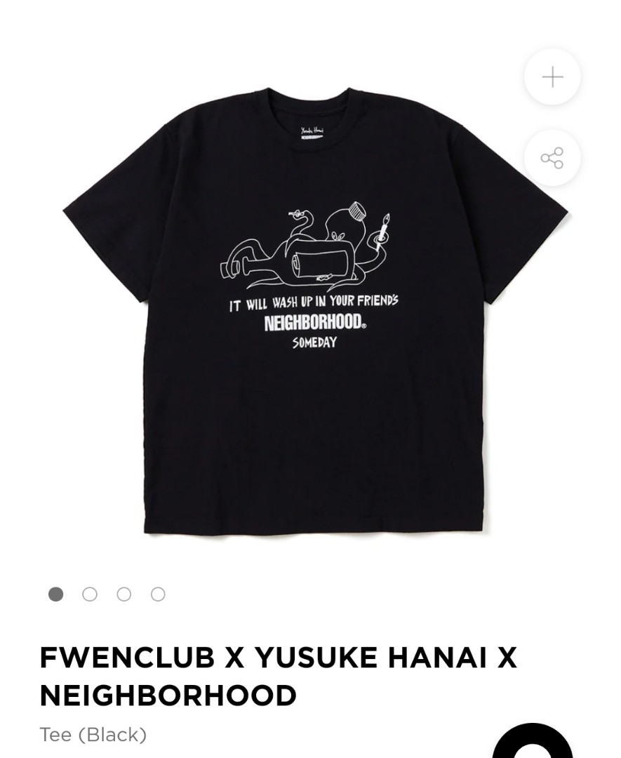 Fwenclub x yusuke Hanai x NBHD 現貨黑白, 男裝, 上身及套裝, T-shirt