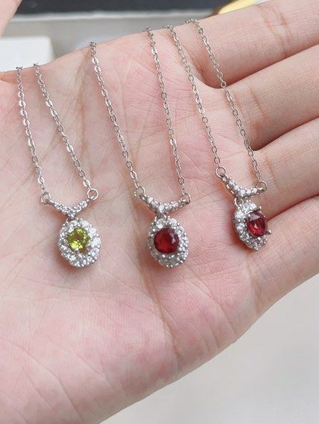 Garnet and online peridot necklace