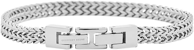 Geoffrey Beene Men s Stainless Steel Double Franco Chain Bracelet