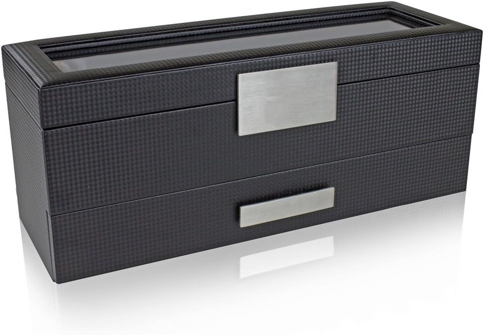 Glenor co watch box with valet drawer top