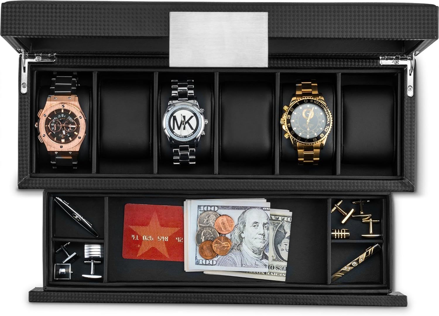 Watch box clearance with valet drawer