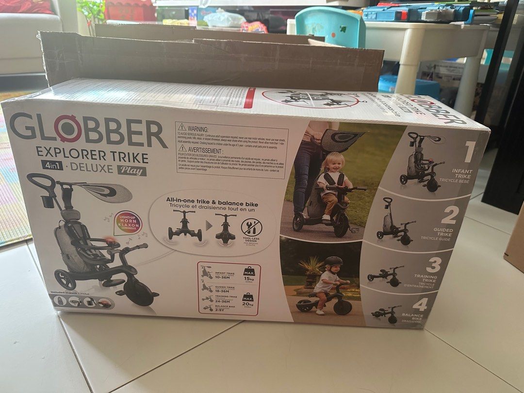 Globber Explorer Trike, 4 in 1,Deluxe Play, Babies & Kids, Going Out,  Strollers on Carousell
