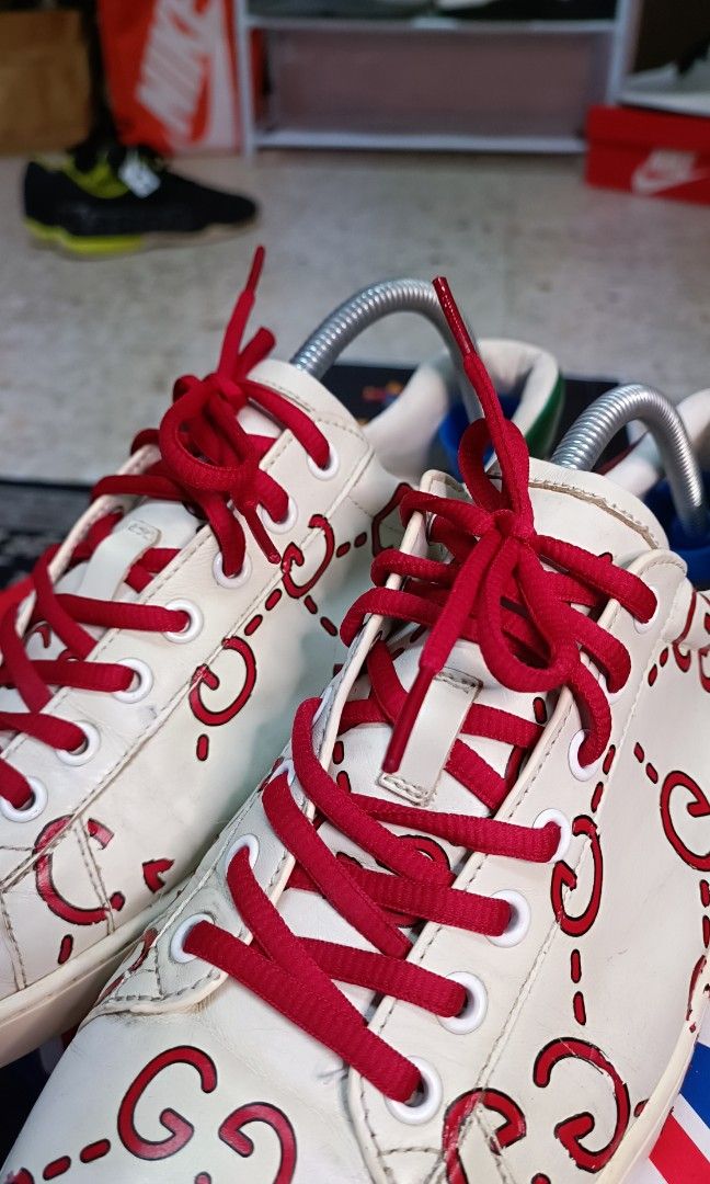 Ace sneaker with gg print cheap replica