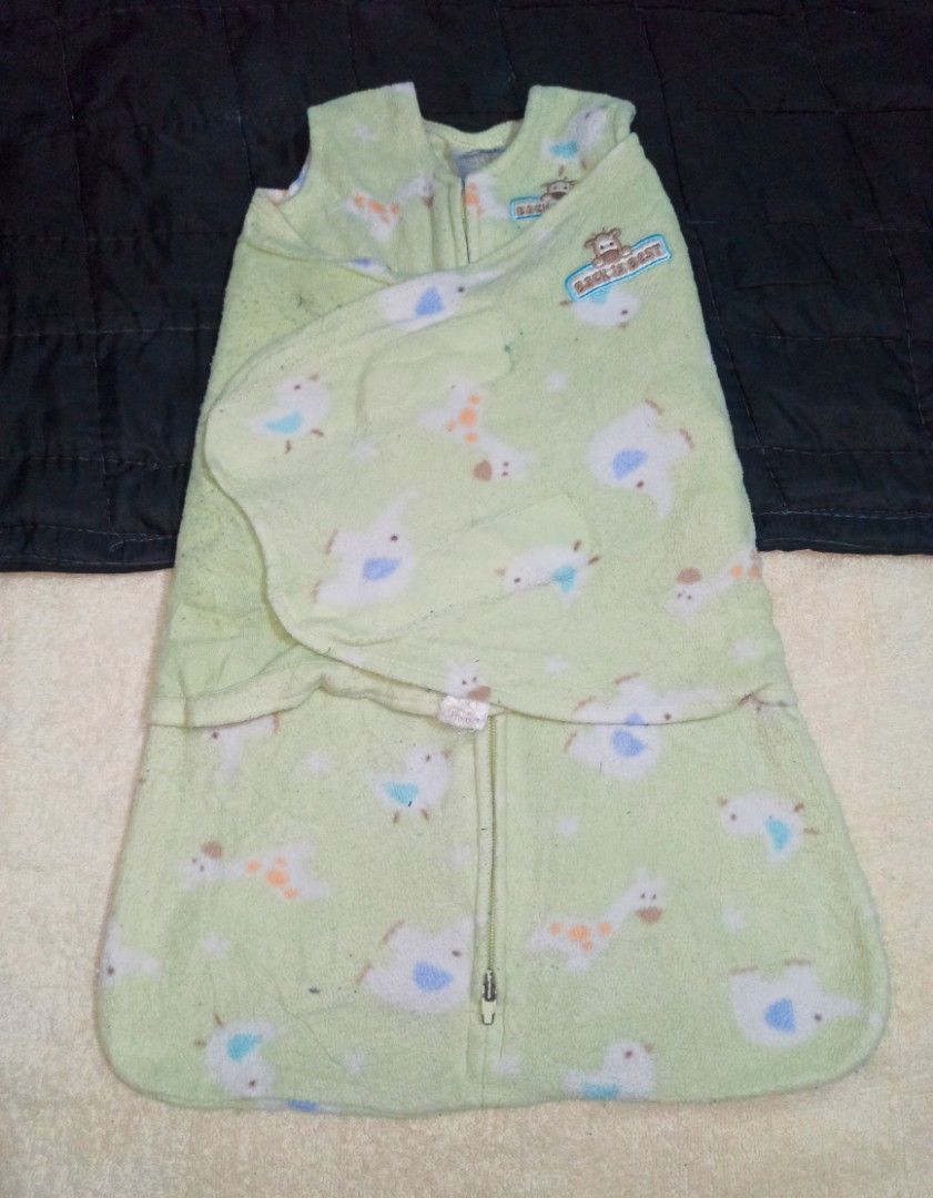 Halo Sleepsack Swaddle Light Green elephant design Babies Kids