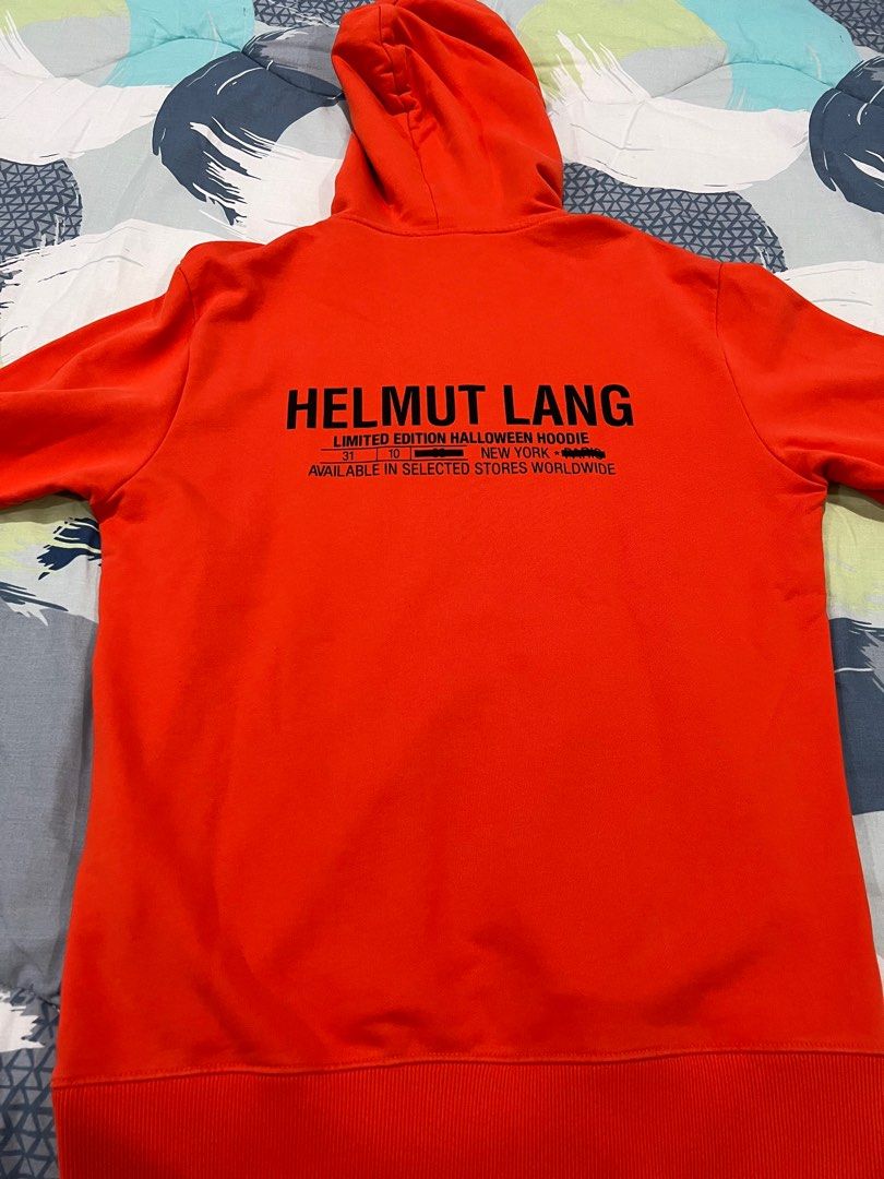 Helmut lang orange hoodie cheap
