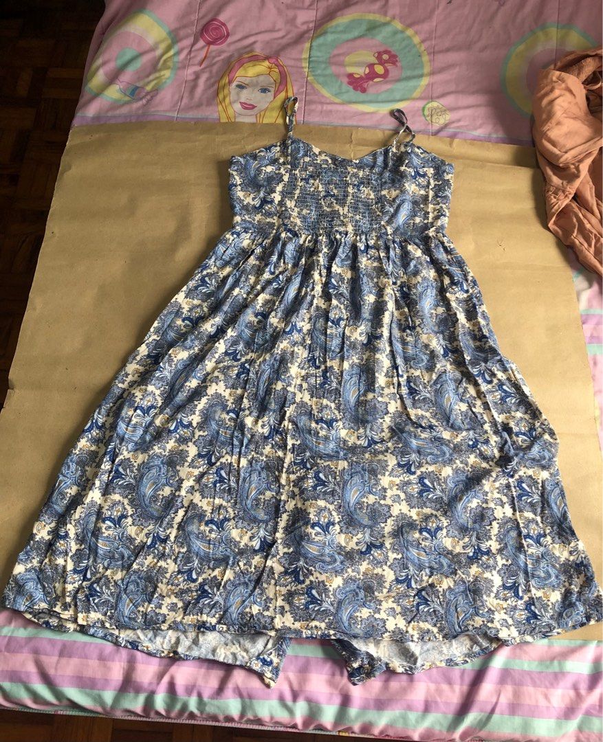 H&m blue hotsell paisley dress