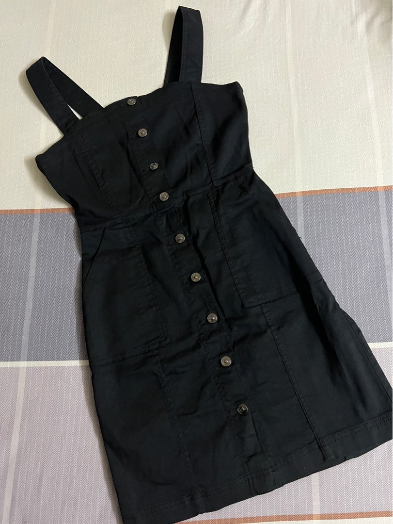 H M Outerwear Black Jeans Dress Women s Fashion Dresses Sets