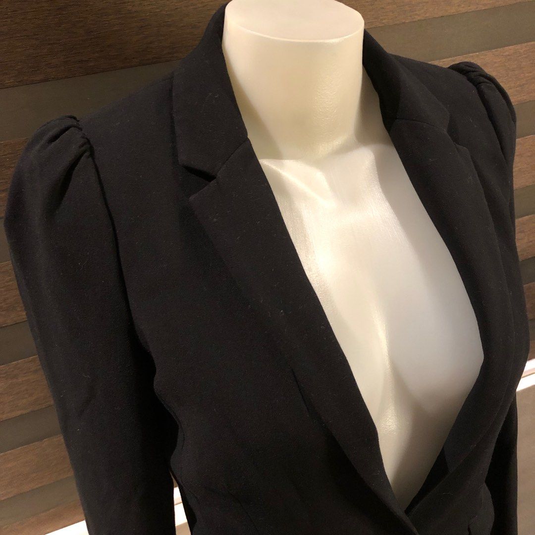 Puff sleeve top blazer h&m
