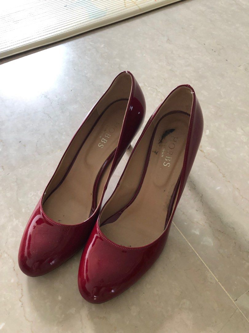 Red patent leather heels top