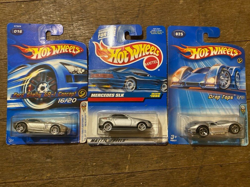 Hotwheels Mercedes SLK 1963 Corvette Sting Ray Drop Tops Ford Shelby GR Concept Hobbies Toys Toys Games on Carousell