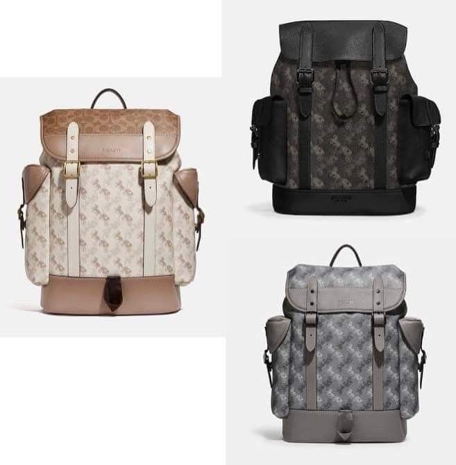 HUDSON BACKPACK WITH HORSE AND CARRIAGE PRINT COACH 89897