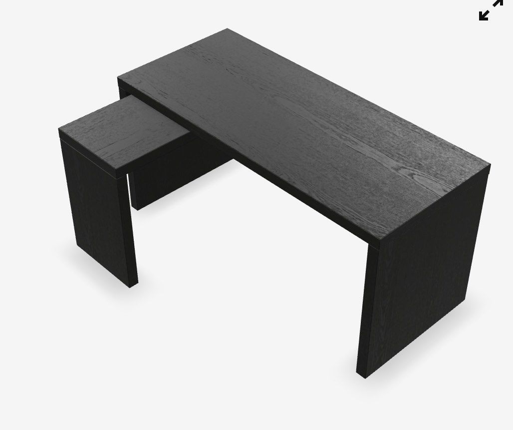 IKEA l shape table computer table, Furniture & Home Living, Furniture