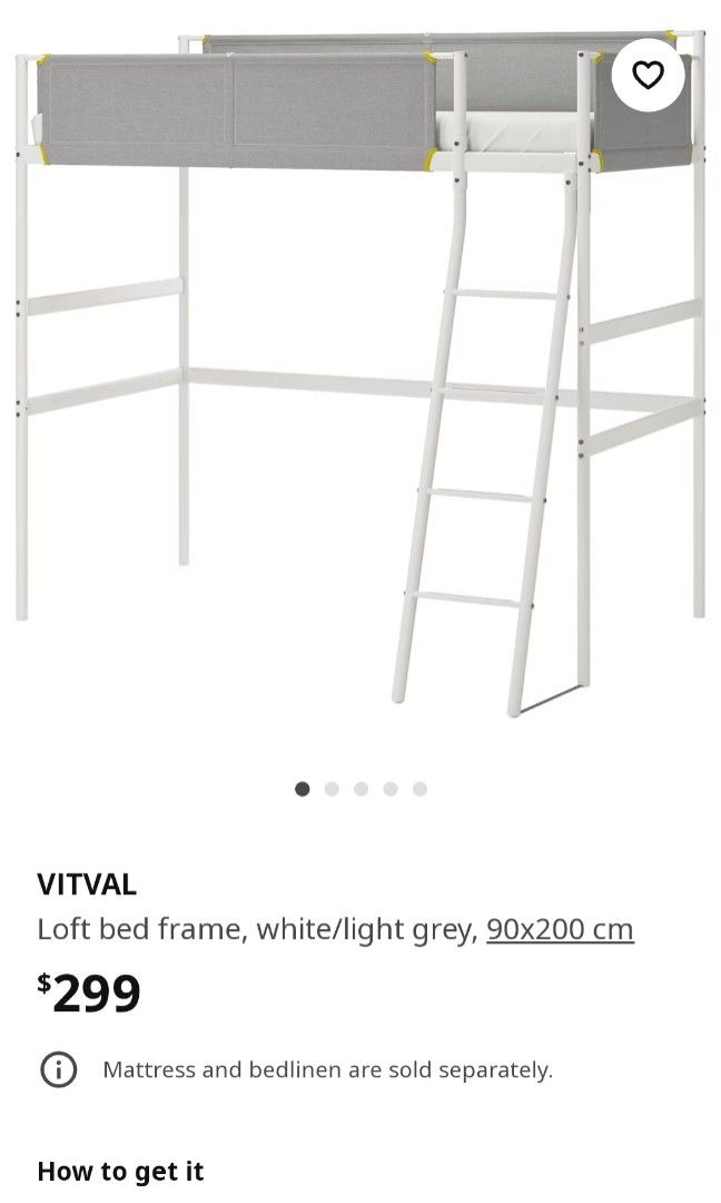 Ikea Loft Bed Frame, Furniture & Home Living, Furniture, Bed Frames & Mattresses on Carousell