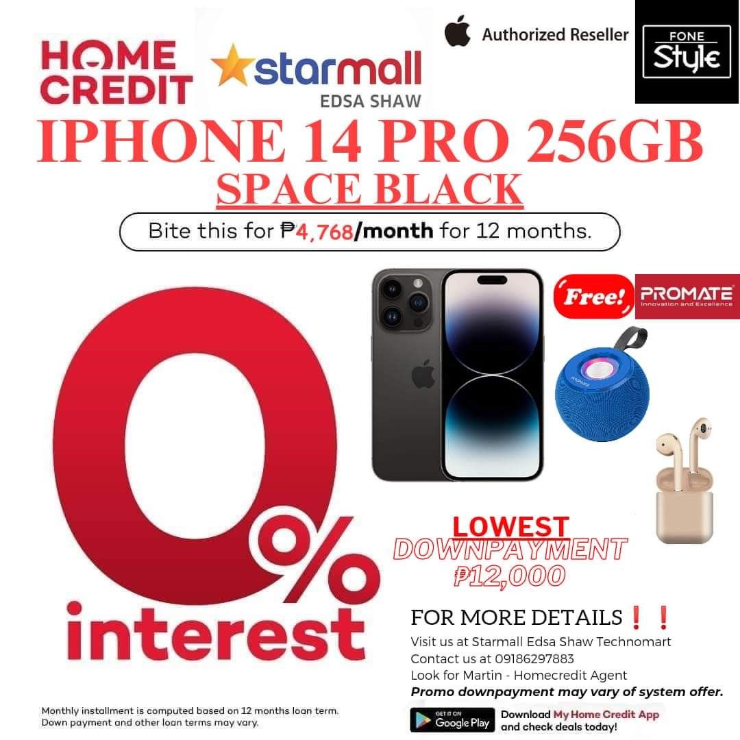 IPHONE 14 PRO FOR INSTALLMENT VIA HOMECREDIT