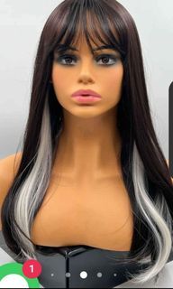 JB Extension long straight with high lights hair wig