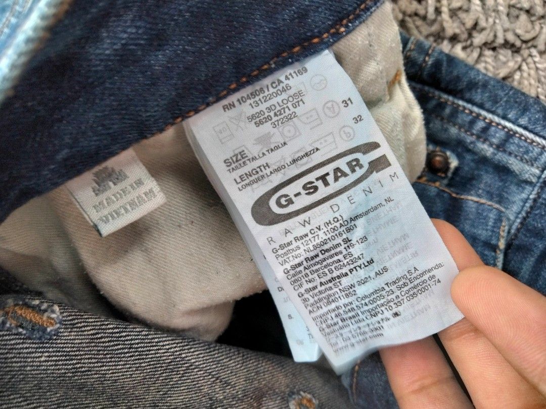Jeans G-Star Original, Fesyen Pria, Pakaian Bawahan di Carousell