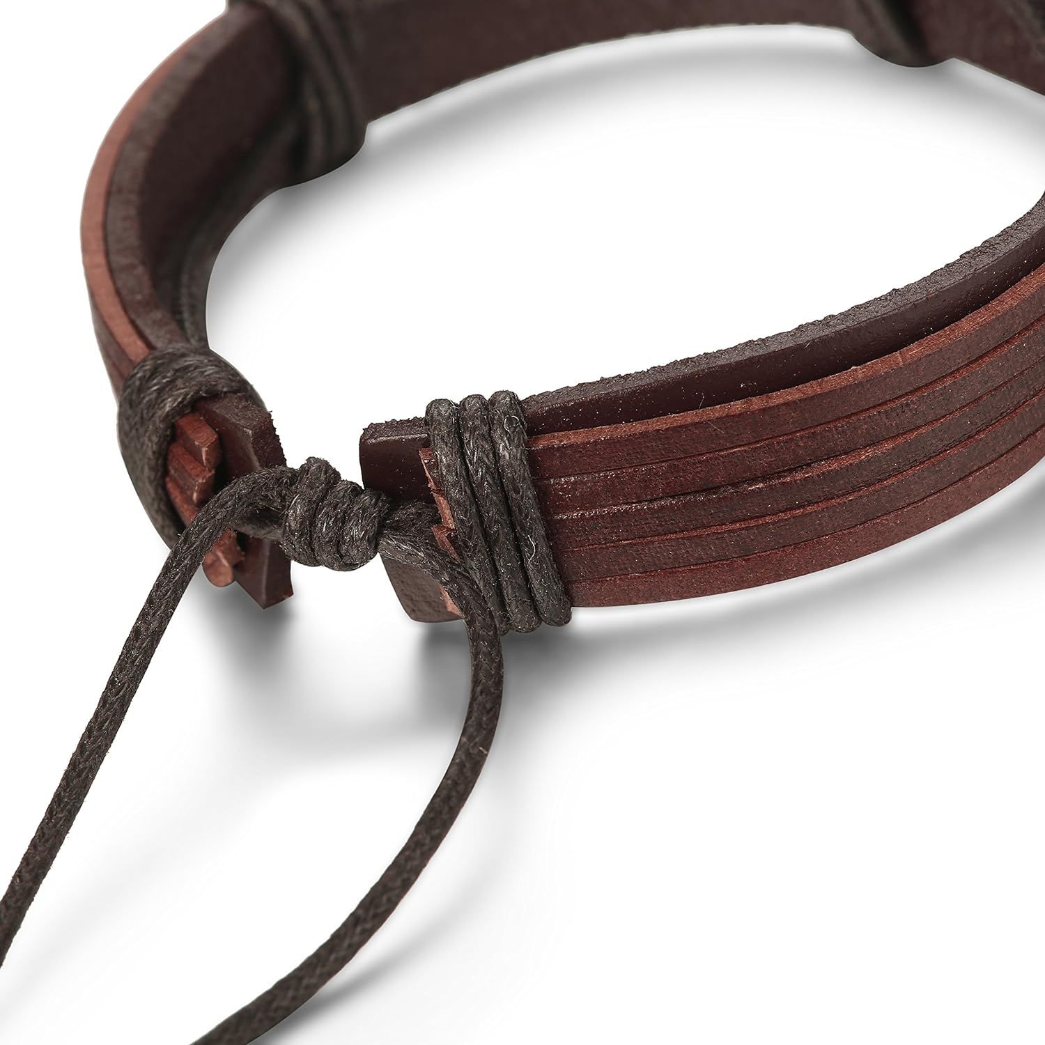 Mens leather sales bracelets braided