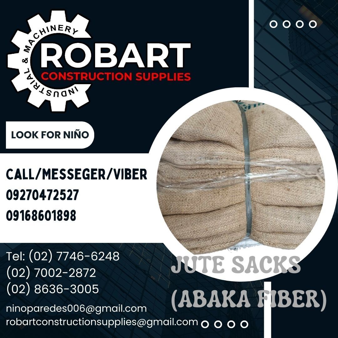 JUTE SACKS (ABAKA FIBER), Commercial & Industrial, Construction Tools ...