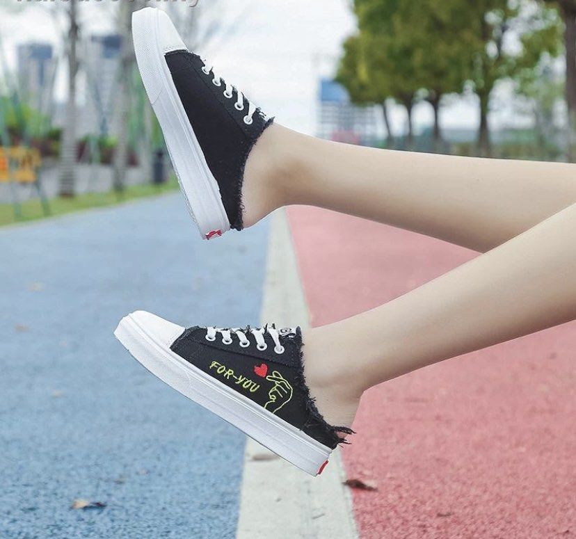 Half canvas outlet shoes