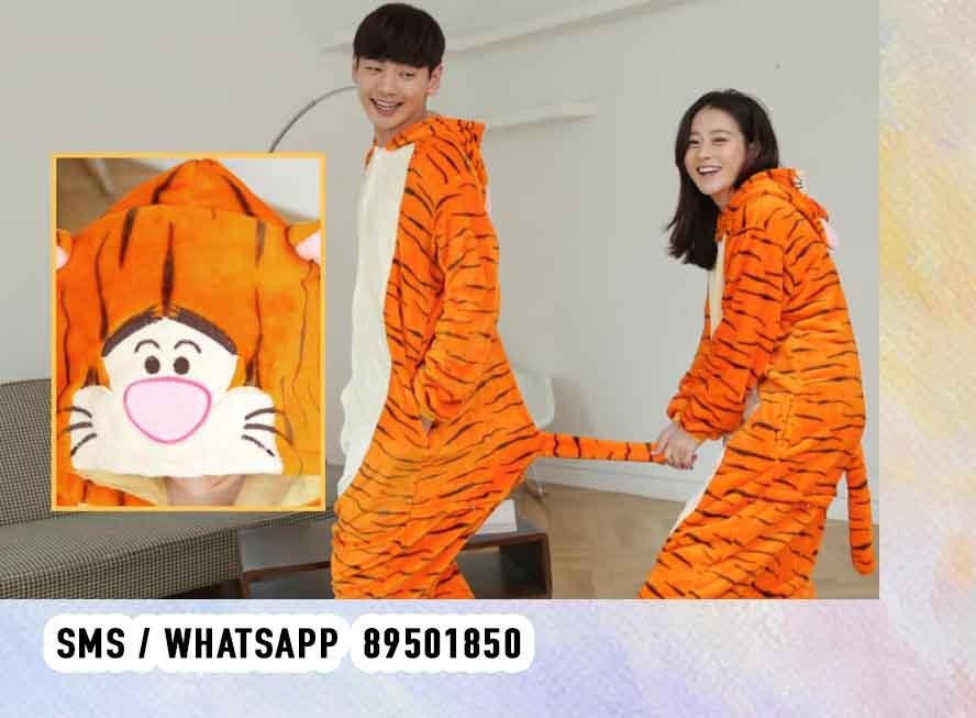 Kawaii Crocodile Girlfriend Boyfriend Hooded Pajamas Set main image 1
