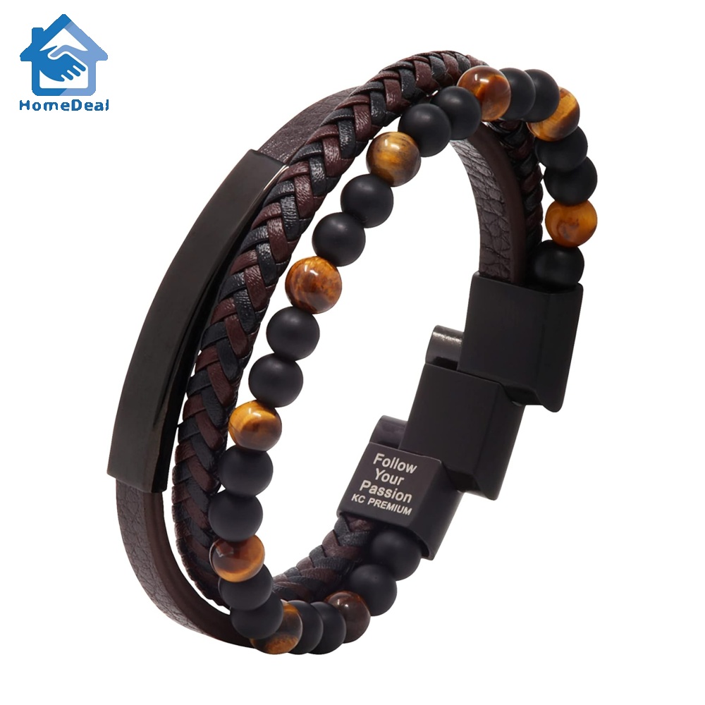 Mens leather best sale bracelets prouds