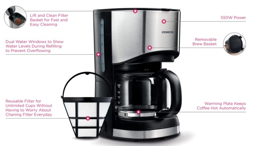 Kenwood coffee machine cmm10.000 up to 12 cup coffee maker for drip
