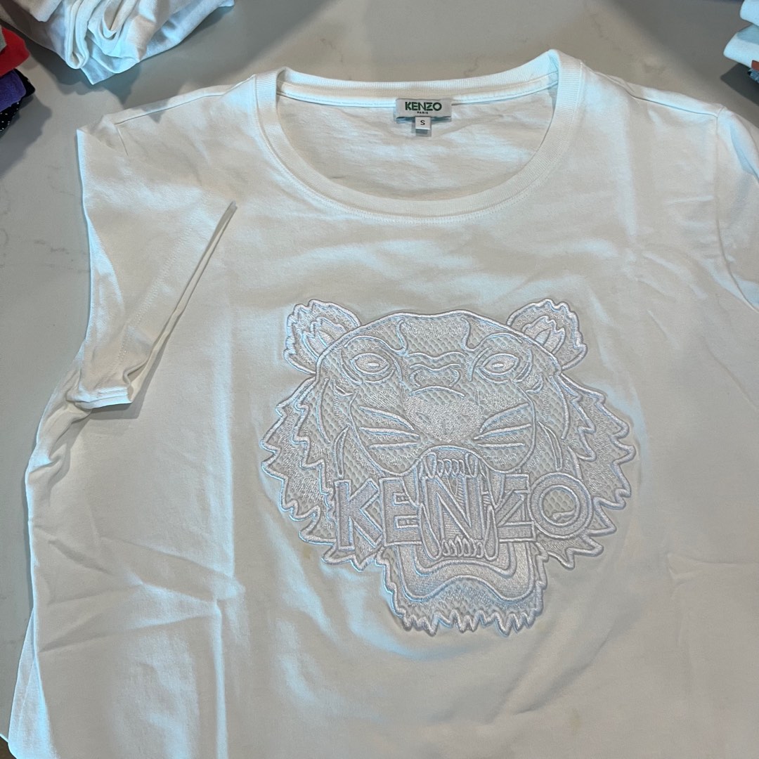 Kenzo Embroidered Tiger Ladies Top Tee Shirt