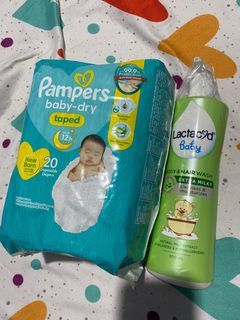 Lactacyd bath and wash with free pampers nb diaper
