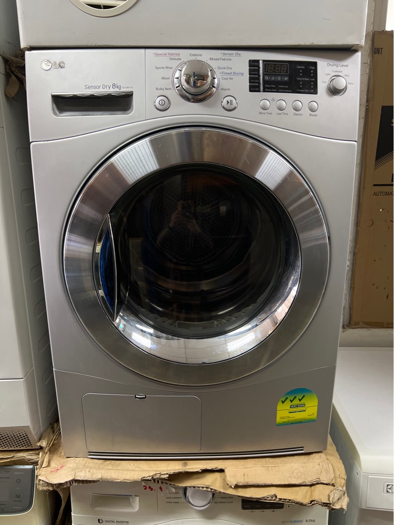 LG condenser sensor dryer 8kg 4 ticks, TV & Home Appliances, Washing