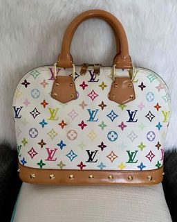 Sold at Auction: Louis Vuitton, Louis Vuitton White Monogram Multicolore  Leonor Bag Box