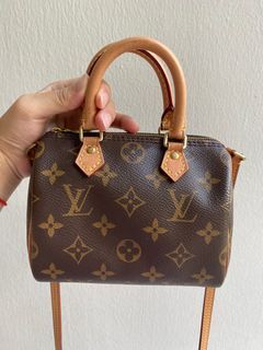 Reserved  Authentic Louis Vuitton lv nano speedy Pink Denim, Luxury, Bags  & Wallets on Carousell