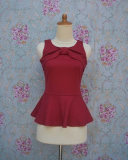Love Bonito Red top Ribbon