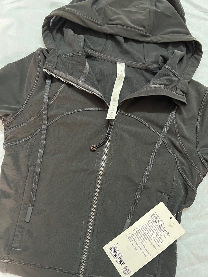Mesh Hooded Define Cropped Jacket