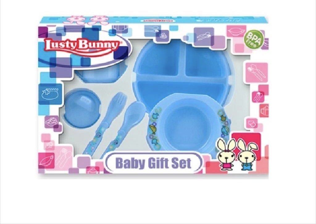 LUSTY BUNNY Baby Feeding Gift Set Alat Makan Bayi isi 6 LB 1850