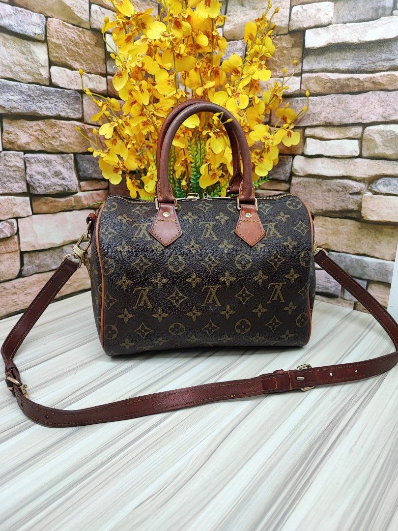 Louis Vuitton Speedy Bandoulière 25 Bag Floral Monogram In