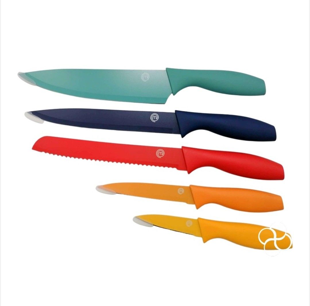 MasterChef 5-pc Colored Knife Set w/ Block