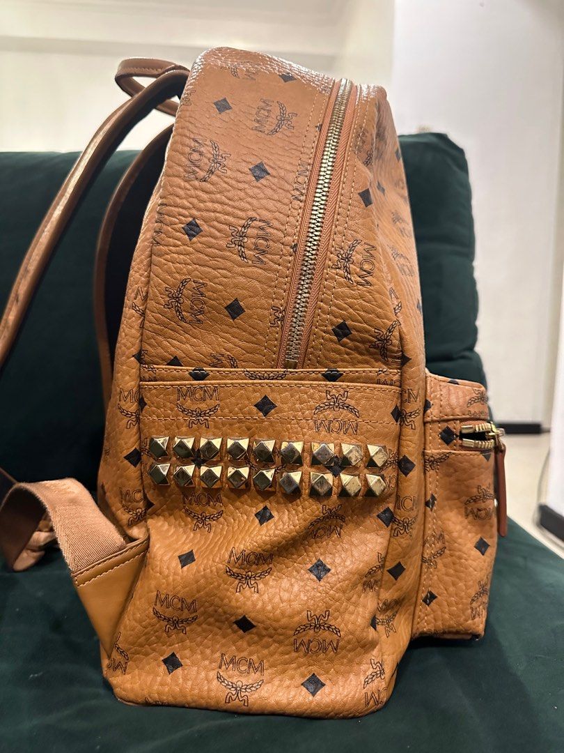 Tan on sale mcm backpack