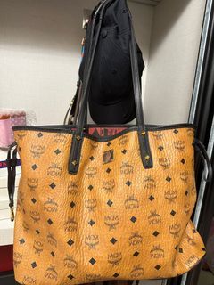 MCM cognac tote bag, Luxury, Bags & Wallets on Carousell