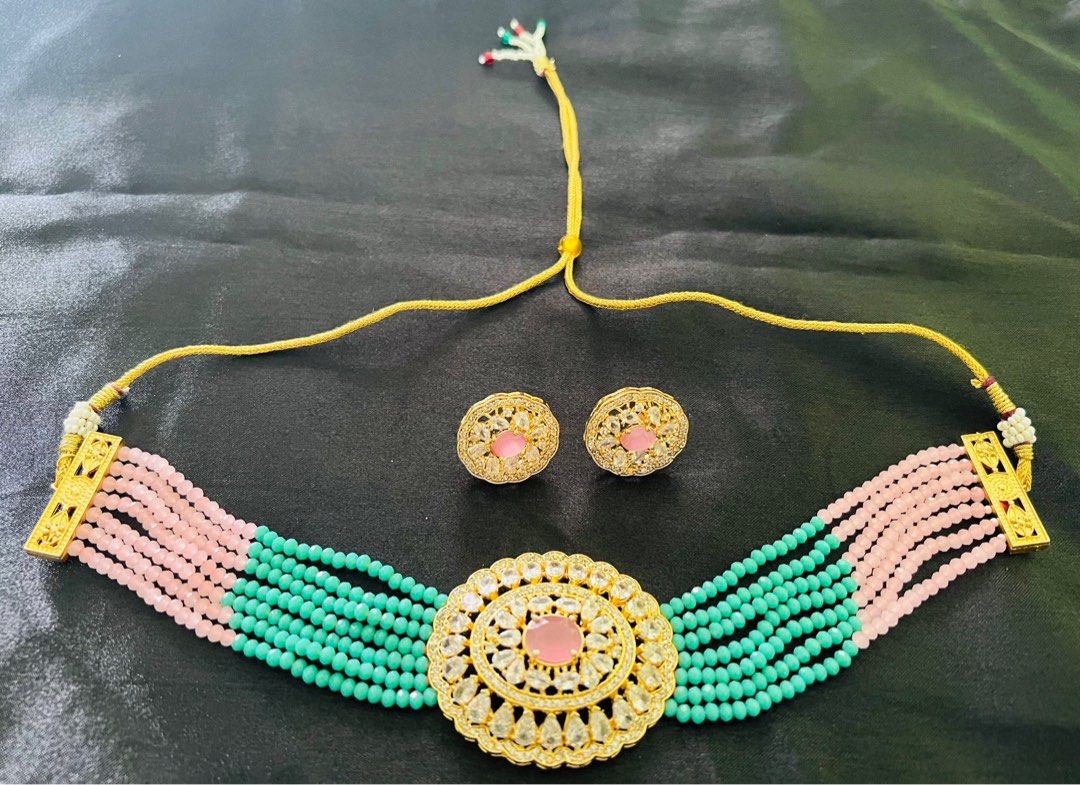 Meenakari choker top necklace