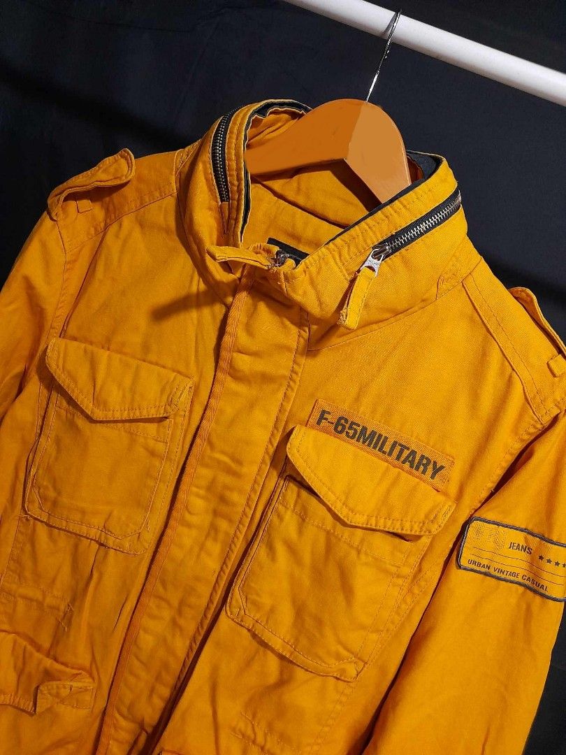 Mustard yellow military sales jacket
