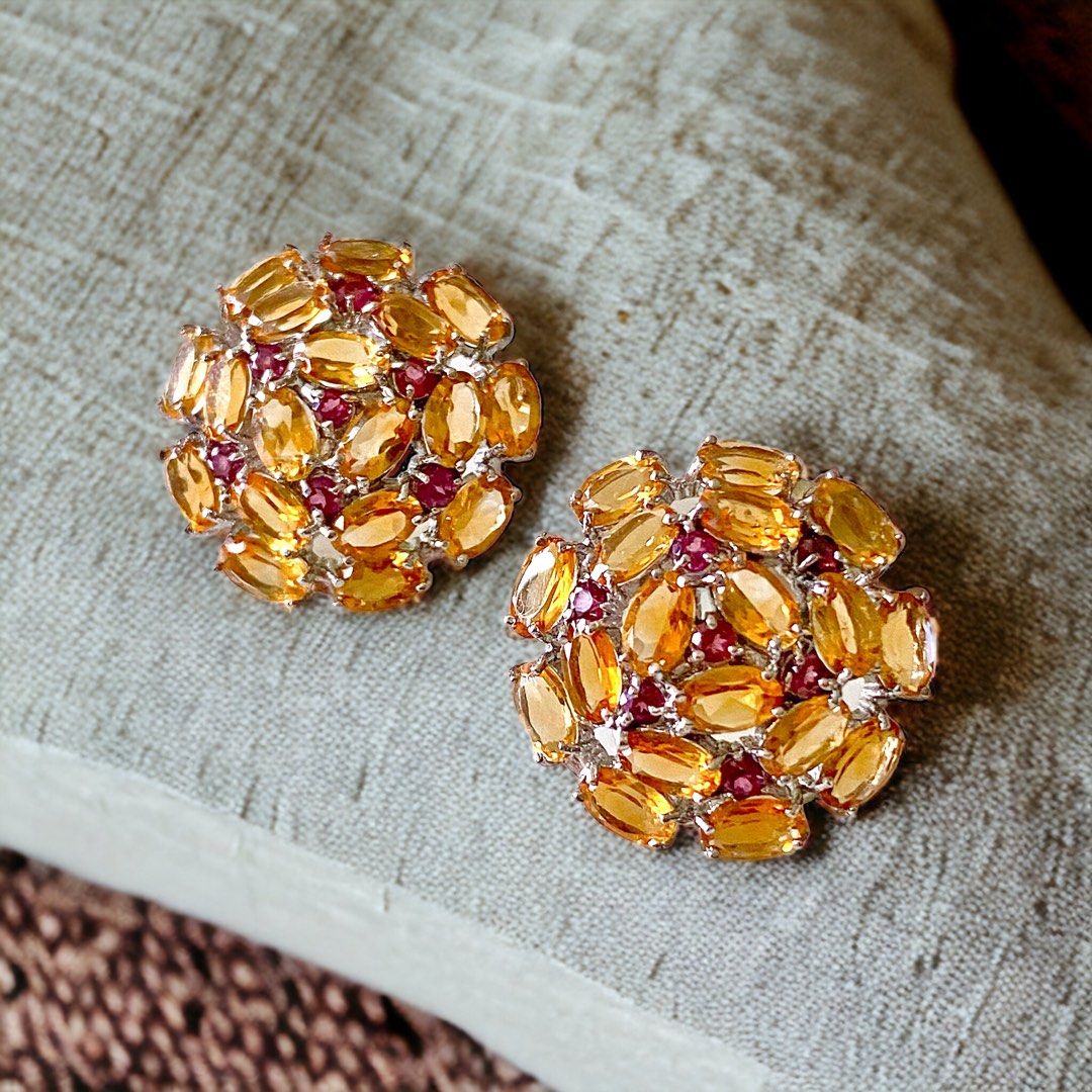 Raw on sale citrine earrings