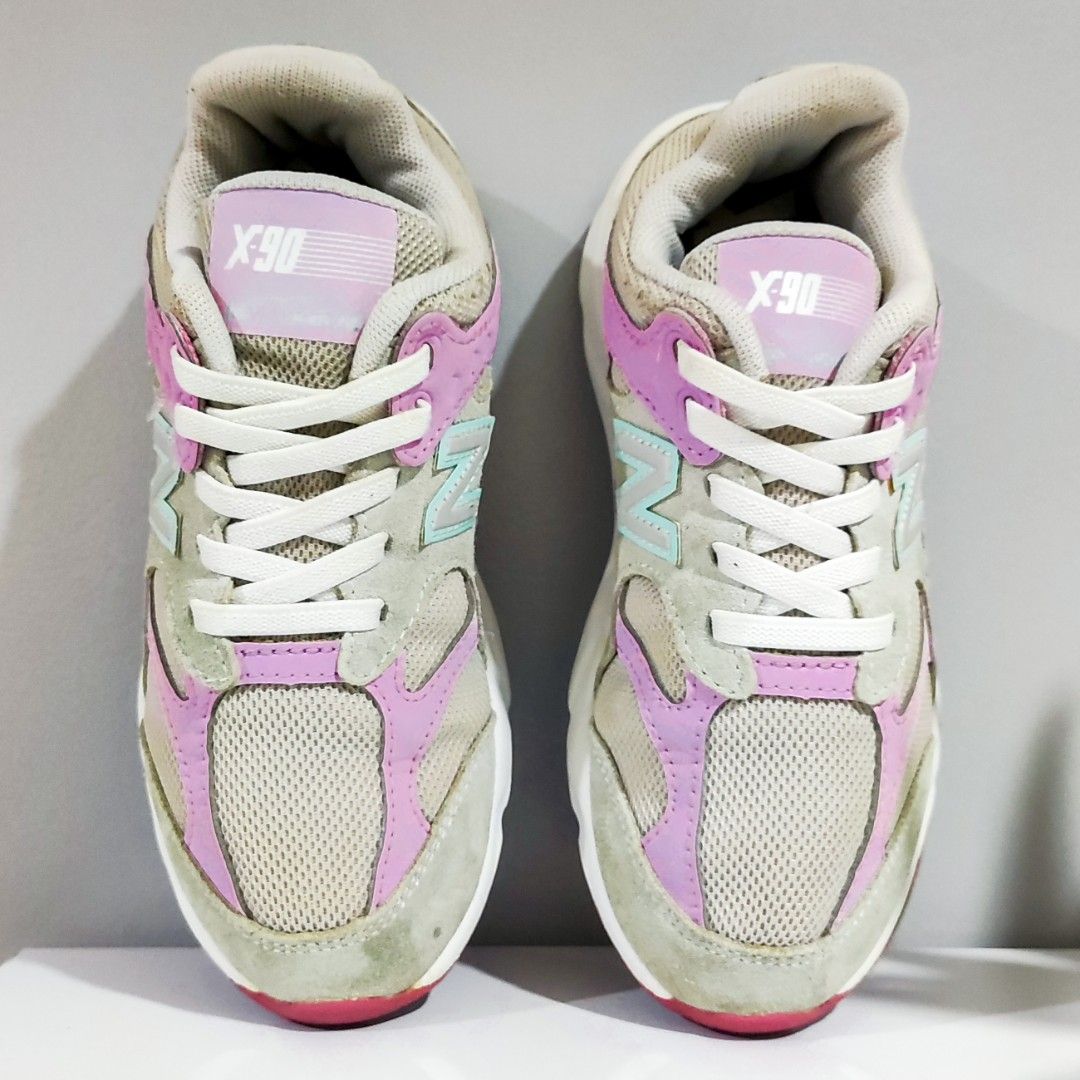 New Balance X90R Gray and Purple Babies Kids Babies Kids Fashion on Carousell