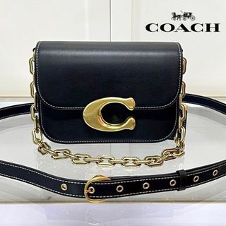 New Coach 🇺🇸 Original CM551 Black Idol Shoulder Bag Women Crossbody Sling Chain Bag Handbag with Full Set of Coach Package 