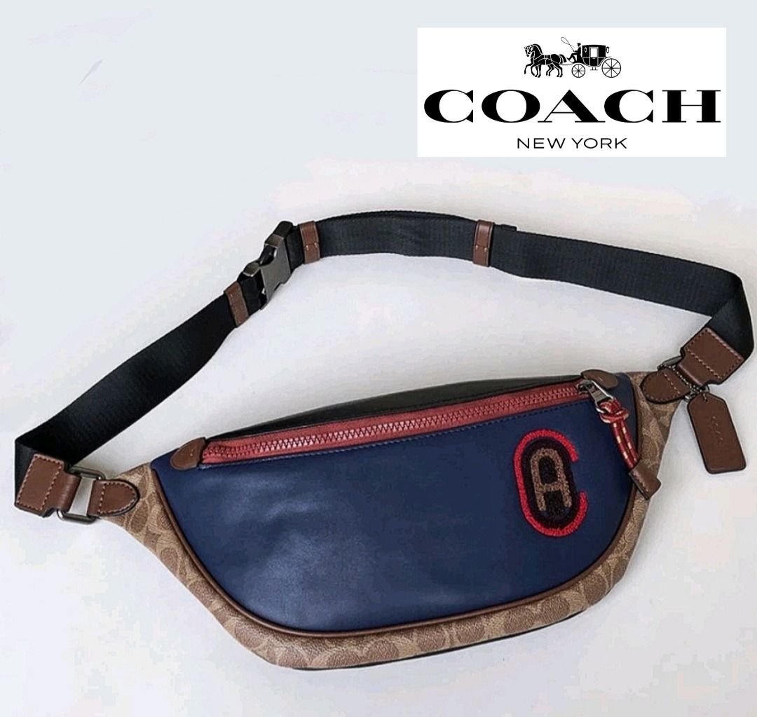 Rivington belt bag in signature canvas with hotsell coach patch