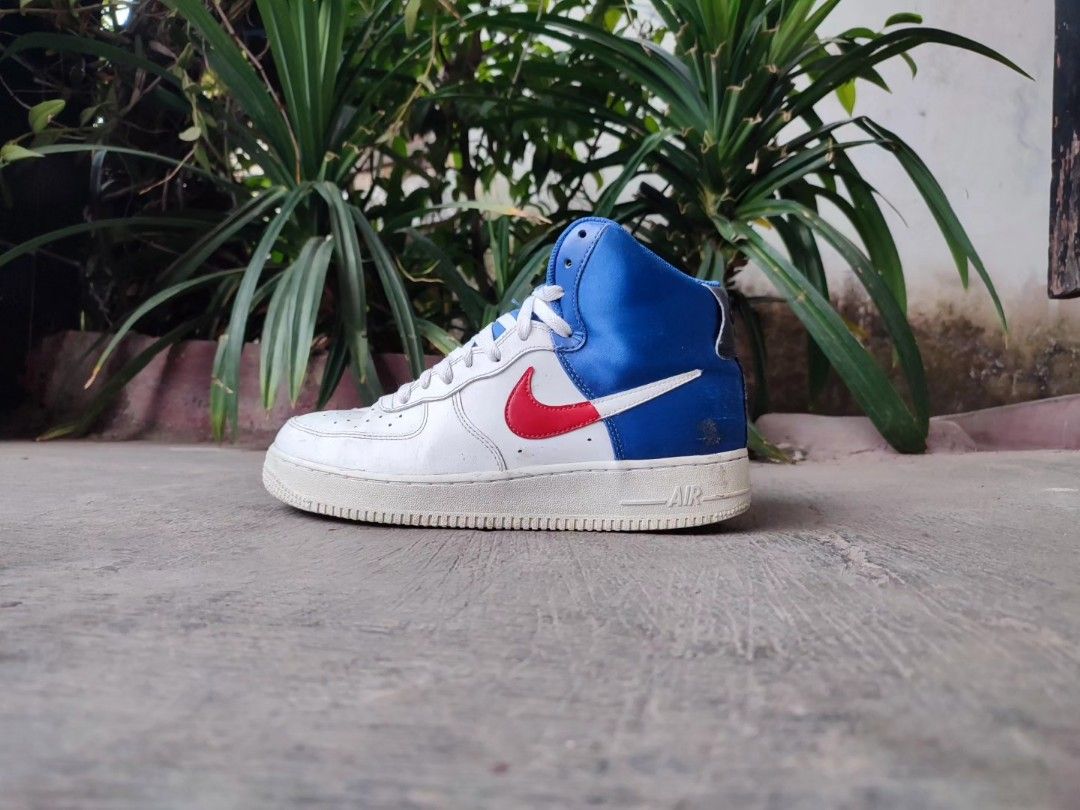 air force 1 high 3d chenille swoosh red white blue