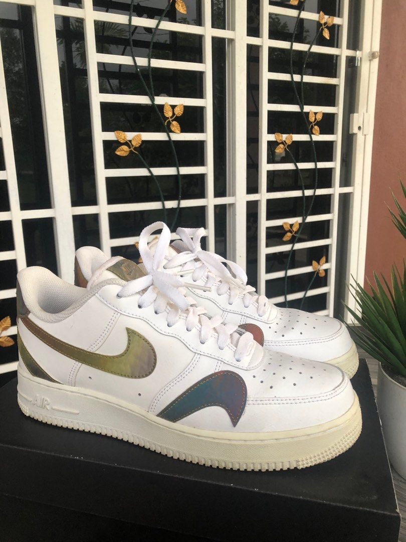 nike air force 1 low misplaced swooshes white multi