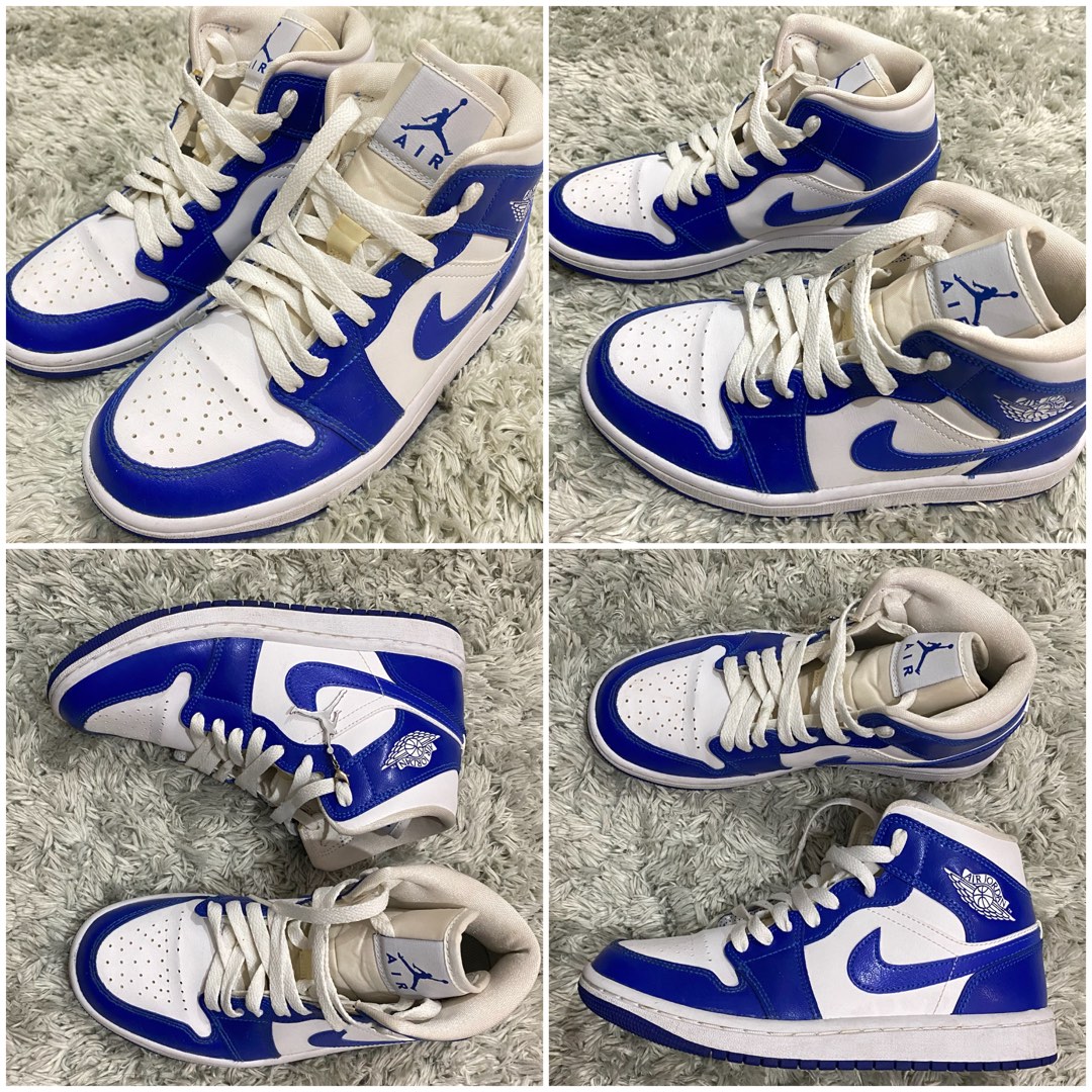 air jordan blue and white