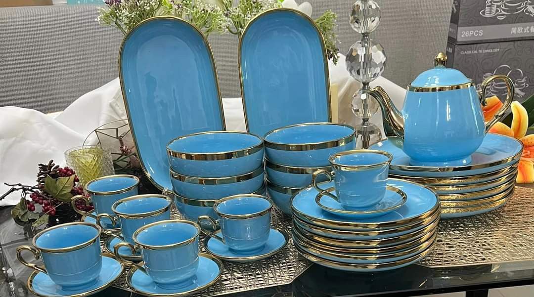 NORDIC CERAMIC SET (Category: Dinnerware & Cutlery) located in San Juan City. Submitted by ccmalinao (Listing ID 1255983425, Image 2). Description: ✨️NORDIC CERAMIC SET✨️ 33 PCS 6 PCS DINNER PLATE 6 PCS SALAD PLATE 6 PCS SAUCER 6 PCS CUP 2 PCS OVAL 1 TEA POT.